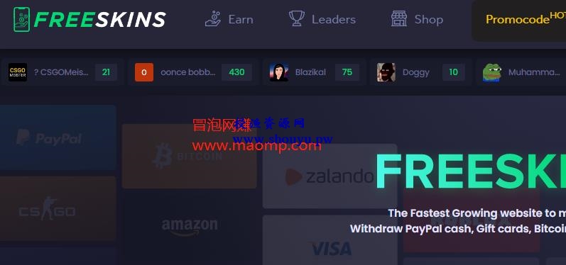 国外网赚:每月保底美元1000+,FREESKINS多渠道赚钱攻略