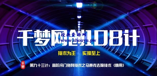 授渔资源108计第93计:高阶冷门暴利技术之视频马赛克去除技术(慎用)