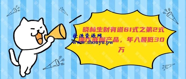 晓林生财有道81式之第2式操作戒烟产品,年入最低30万【免费课程】